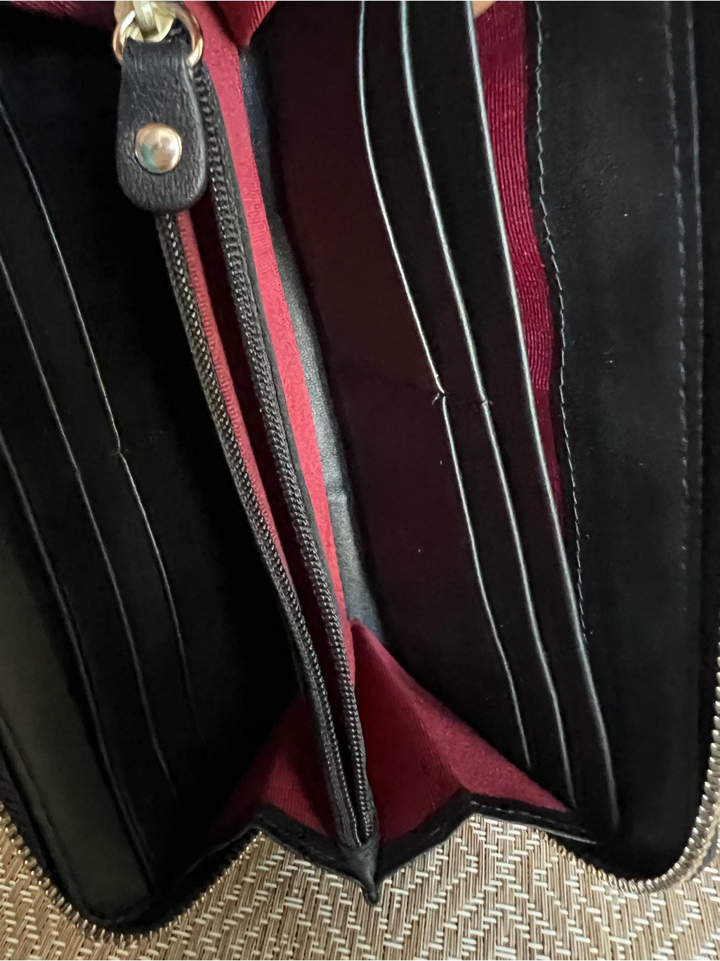 Le Tanneur Black Leather Zip Wallet — image 6 of 8
